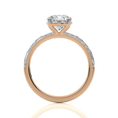 Starlight Round Radiance Baguette and Round Lab Created Diamond Engagement Ring