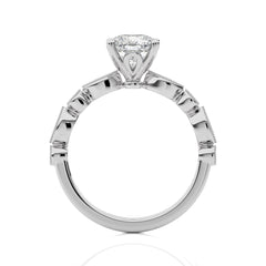 Vintage Charm Cushion Lab Created Diamond Engagement Ring