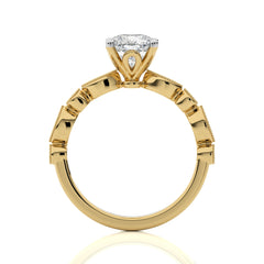 Vintage Charm Cushion Diamond Engagement Ring