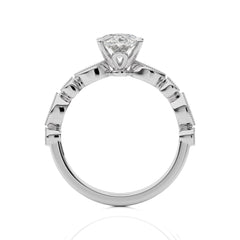 Vintage Charm Oval Lab Created Diamond Engagement Ring