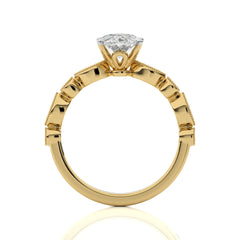 Vintage Charm Oval Diamond Engagement Ring