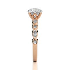 1 3/4 CT. Vintage Charm Round Natural Diamond Engagement Ring