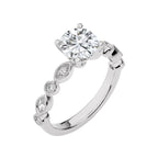 Vintage Charm Round Diamond Engagement Ring