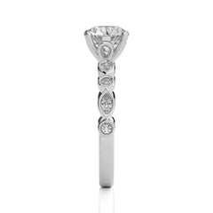 Vintage Charm Round Diamond Engagement Ring