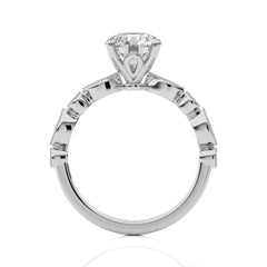 Vintage Charm Round Lab Created Diamond Engagement Ring