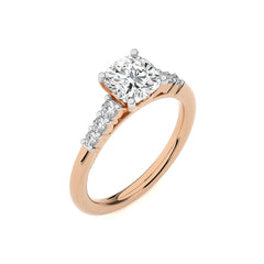 Elegant Cushion Cut Lab Created Diamond Engagement Ring