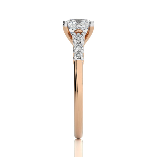 Elegant Cushion Cut Diamond Enagegement Ring