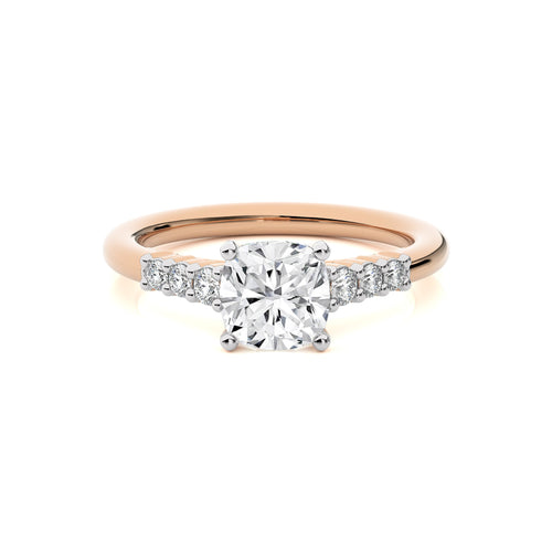 Elegant Cushion Cut Diamond Enagegement Ring