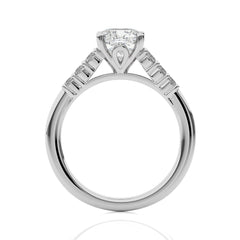 Elegant Cushion Cut Lab Created Diamond Engagement Ring