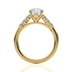 Elegant Cushion Cut Diamond Enagegement Ring