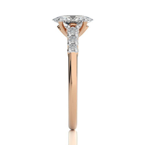 Elegant Oval  Diamond Enagegement Ring