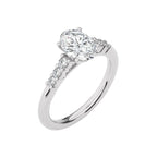 Elegant Oval  Diamond Enagegement Ring