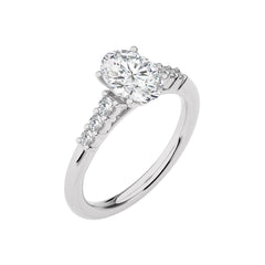 Elegant Oval  Diamond Enagegement Ring