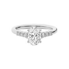 Elegant Oval  Diamond Enagegement Ring