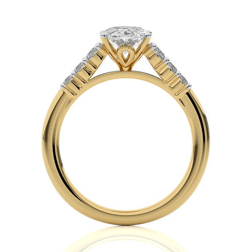 Elegant Oval  Diamond Enagegement Ring