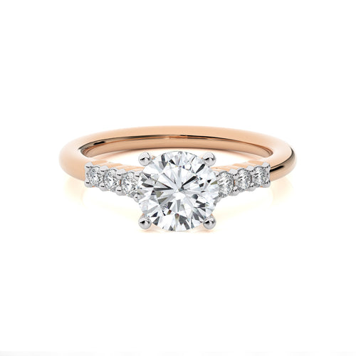 Elegant Round  Diamond Enagegement Ring