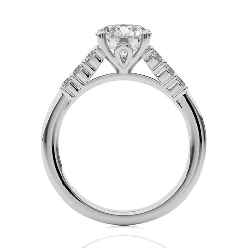 Elegant Round  Diamond Enagegement Ring