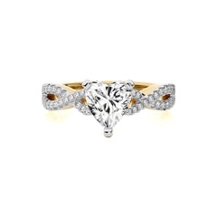 1 3/4 CT. Dynamic Twist Heart Natural Diamond Engagement Ring