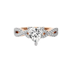 1 3/4 CT. Dynamic Twist Heart Natural Diamond Engagement Ring
