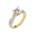 1 3/4 CT. Dynamic Twist Heart Natural Diamond Engagement Ring