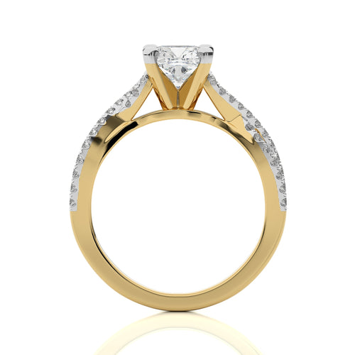 1 3/4 CT. Dynamic Twist Cushion Lab Created Diamond Engagement Ring