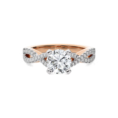 1 3/4 CT. Dynamic Twist Round Natural Diamond Engagement Ring