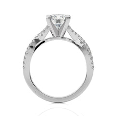 1 3/4 CT. Dynamic Twist Round Natural Diamond Engagement Ring