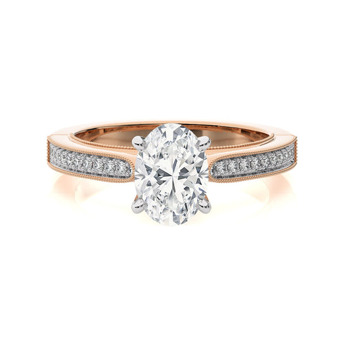 1 3/4 CT. Heritage Oval Sparkle Lab Created Diamond Engagement Ring
