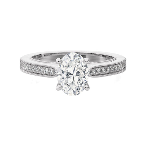 1 3/4 CT. Heritage Oval Sparkle Lab Created Diamond Engagement Ring