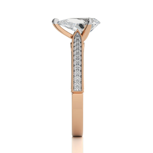 Heritage Pear Sparkle Diamond Engagement Ring