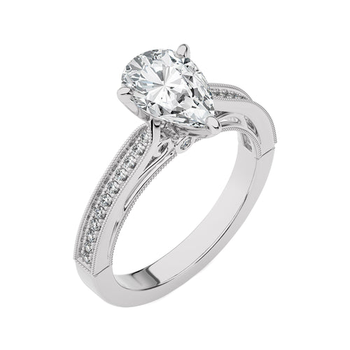 1 3/4 CT. Heritage Pear Sparkle Lab Created Diamond Engagement Ring