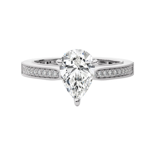 1 3/4 CT. Heritage Pear Sparkle Natural Diamond Engagement Ring