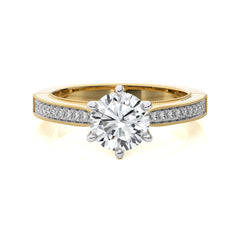 1 3/4 CT. Heritage Round Sparkle Natural Diamond Engagement Ring