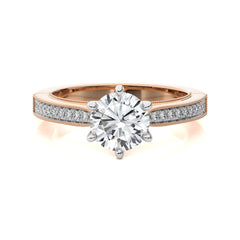 Heritage Round Sparkle Lab Created Diamond Engagement Ring