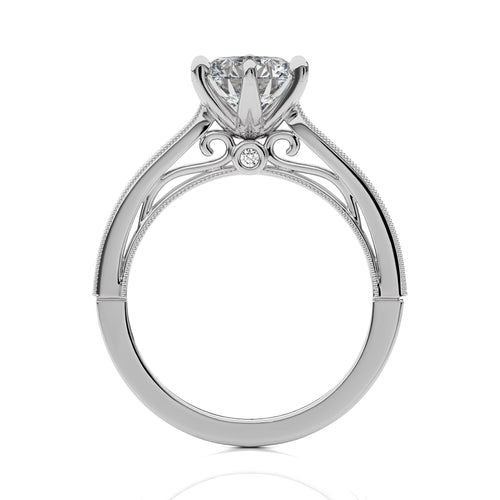 1 3/4 CT. Heritage Round Sparkle Lab Created Diamond Engagement Ring