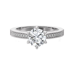 Heritage Round Sparkle Lab Created Diamond Engagement Ring