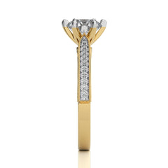 1 3/4 CT. Heritage Round Sparkle Natural Diamond Engagement Ring