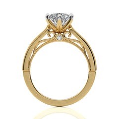 Heritage Round Sparkle Lab Created Diamond Engagement Ring