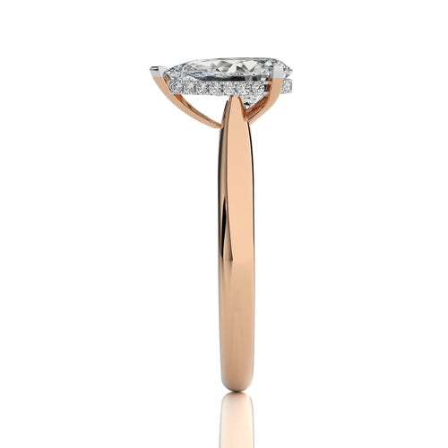 1 1/2 CT. Chic Magnificence Pear Natural Diamond Engagement Ring