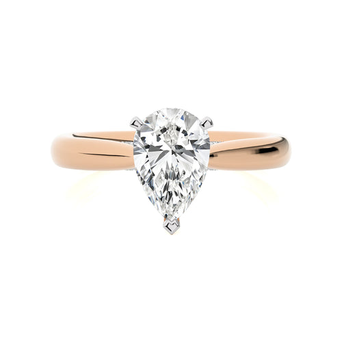1 1/2 CT. Chic Magnificence Pear Lab Created Diamond Engagement Ring