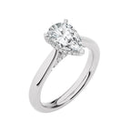 Chic Magnificence Pear Diamond Engagement Ring