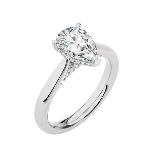 Chic Magnificence Pear Diamond Engagement Ring