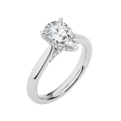 1 1/2 CT. Chic Magnificence Pear Natural Diamond Engagement Ring