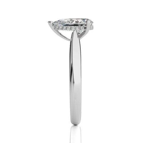 Chic Magnificence Pear Diamond Engagement Ring