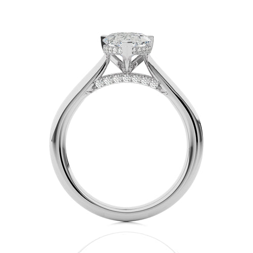 Chic Magnificence Pear Diamond Engagement Ring