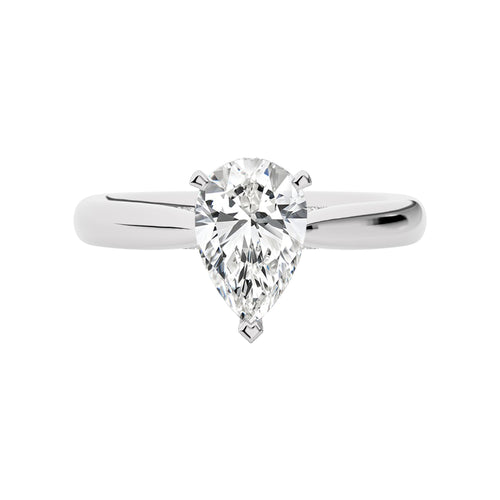 Chic Magnificence Pear Diamond Engagement Ring