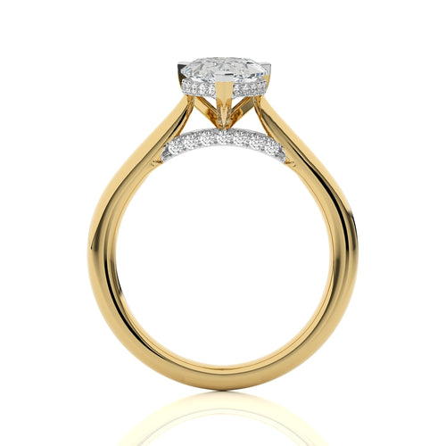 1 1/2 CT. Chic Magnificence Pear Natural Diamond Engagement Ring