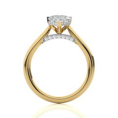 Chic Magnificence Pear Lab Created Diamond Engagement Ring