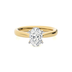 Chic Magnificence Oval Lab Created Diamond Engagement Ring