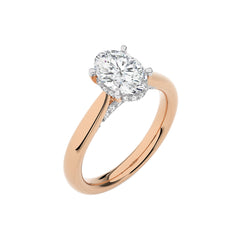 1 1/2 CT. Chic Magnificence Oval Natural Diamond Engagement Ring